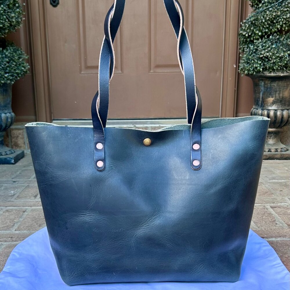 KMM & Co Horween Cobalt Dublin East West Tote